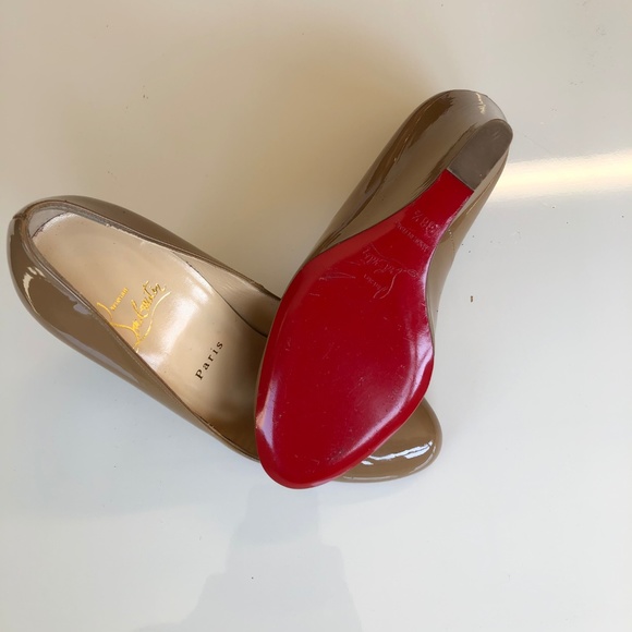 Christian Louboutin Ron Ron Zeppa 100 Nude Wedges - Picture 3 of 7